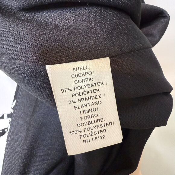 London Style Collection Black White Grid Print Tie Back Jumpsuit size 14‎ Large - Picture 10 of 11